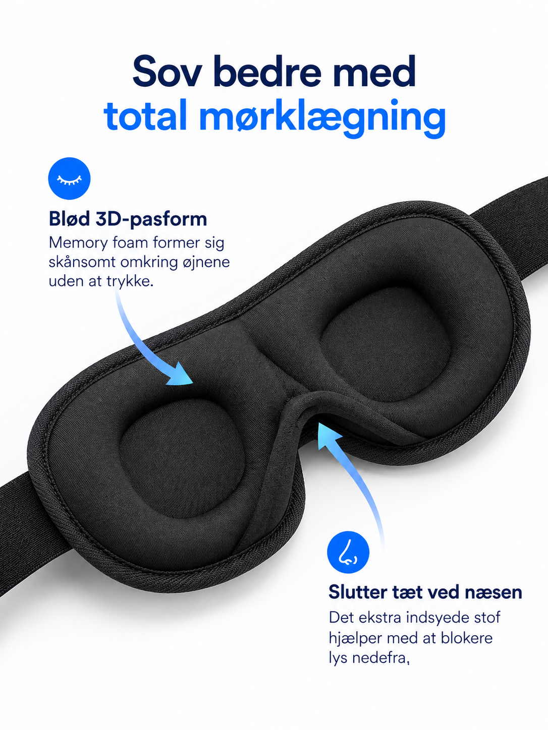 Mørklagt Sovemaske